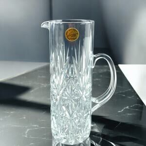 Vintage Cristal d'Arques France Mid Century Crystal Cocktail Pitcher Barware NEW